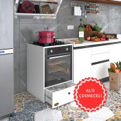 Resim Kenzlife ankastre modülü kabini lityum byz fırın ocak dolabı çekmeceli 