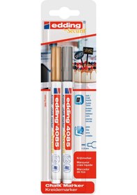 Resim Edding 4085 Tebeşir Chalk Kalem Seti Altın-Gümüş 