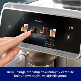 Resim Philips 8000 Serisi Lattego Pro Kahve Makinesi Evde Kafe Kalitesi 54 Farklı Sıcak ve Soğuk Içecek Silentbrew Teknolojisi ile Daha Sessiz+ Çekirdek Kahve 