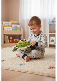 Resim Sevimli Deniz Kaplumbağası Peluş Oyuncak - Yumuşak Uyku Ve Oyun Arkadaşı 30 Cm Çok Renkli 