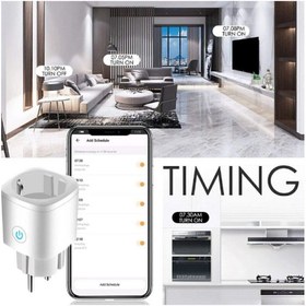 Resim Vothoon Akım Korumalı Akıllı Priz Wifi Tuya Destekli Android Ve Ios Destekli 