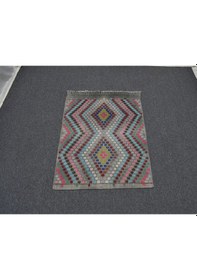 Resim El Dokuma Renkli Çumra Yörük Pamuklu Yün Kilim 6384 