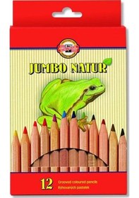 Resim Supertrend Jumbo Naturel Kalın Kuru Boya Kalemi Seti 12 Renk Görsel Rengi 