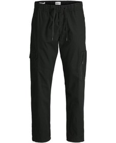 Resim Jack & Jones Jack Jones Erkek Rahat Kargo Pantolon 12282874 Siyah 