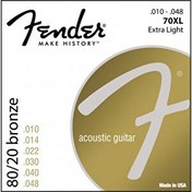 Resim Fender 80/20 Bronze 70XL 10-48 Akustik Gitar Teli 