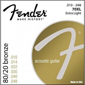 Resim Fender 80/20 Bronze 70XL 10-48 Akustik Gitar Teli 
