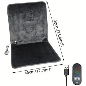 Resim Willowhaven Siyah 90x45cm Usb Ofis Koltuğu Isıtmalı Sırt Bel Kalça Battaniye 5 Ayar Sezonluk Siyah 