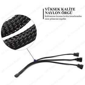 Resim Yüksek Kalite 3 Lü Fan Çoklayıcı Pwm Y Splitter Kablo 