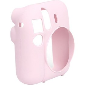 Resim Instax Mini 12 Makine Uyumlu Pembe Koruyucu Silikon Kılıf 