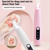 Resim LED Işık Kedi Tüy Traş Makinesi, Sessiz Köpek Bakım Makasları, USB Şarj Edilebilir Köpek Pati Tüy Traş Makinesi ile Akıllı Ekran, Köpekler için Güvenli ve Verimli Shedding Araçları 