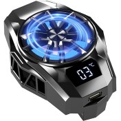 Resim Hadron HDX4601 Radyatörlü Isı Göstergeli Klipsli Rgb Telefon Soğutucu Fan 