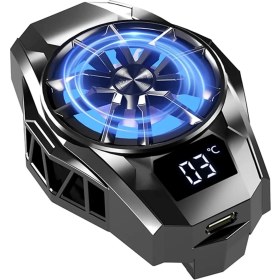 Resim Hadron HDX4601 Radyatörlü Isı Göstergeli Klipsli Rgb Telefon Soğutucu Fan 