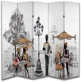 Resim Şehir Temalı Özel Tasarım Paravan Room Divider PRV1089, 180 x 180 