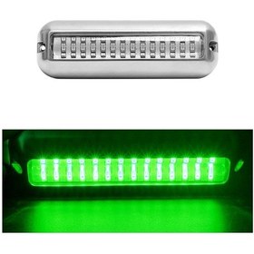 Resim Mk-042 Gemi / Yat 10-30v 42leds Suya Dayanıklı Paslanmaz Çelik Sualtı Işığı Yeşil Işık 
