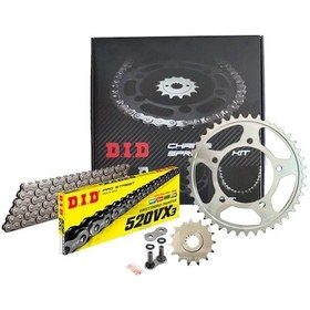 Resim Dıd Yamaha Xt660x Zincir Dişli Seti 2004-2009 X-ringli Zincir Çelik Renk 