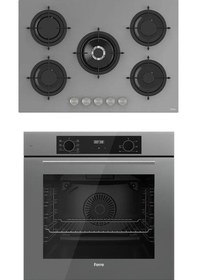 Resim Ferre Icon Plus 75 Serisi QBL63CPR-RS038 2li Cam Ankastre Set 