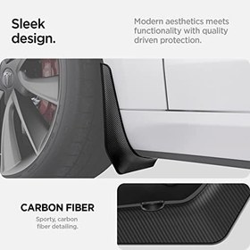 Resim Spigen Tesla Model 3 (2023) WeatherBloc (Carbon Edition) Çamurluk 4'lü Set TO300 Black - ACP04511 