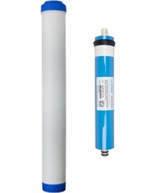 Resim Su Arıtma 20 Inç Granül Aktif Karbon Ve 75Gpd Membran Filtre 