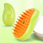 Resim Popüler Evcil Hayvan Sprey Tarak: Tek Tıklamalı Püskürtme, Dökülme Önleyici Buhar Masajlı Kedi ve Köpek Bakım Aleti 