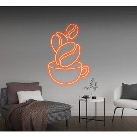 Resim Twins Led Kahve Fincanı Şekilli Neon Tabela Amber Model:model:37343366 Amber 