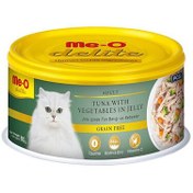 Resim Me-O Delite Ton Balıklı ve Sebzeli Jelly Tahılsız Kedi Konservesi 80 Gr 