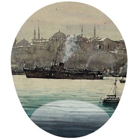 Resim Istanbul Vapur Ve Cami Görselli - Bilek Destekli Mousepad 