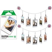 Resim Instax Tüm Mini Makineler ile Uyumlu 10'lu Film ve 10'lu Resim Askısı Fujifilm