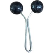 Resim Eşarp Klipsi Top Model Simli Siyah 1 Adet 