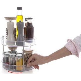 Resim Primanova Elpida İki Katlı Şeffaf Döner Raf Baharat Stand 