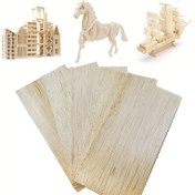Resim 5/10 adet Balsa ahşap levha Boyut 200mm uzunluğunda 100mm genişliğinde 4mm kalınlığında El yapımı DIY projesi Ahşap DIY el sanatları aksesuarları 