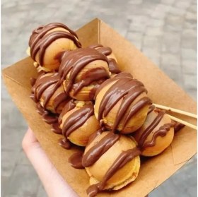 Resim Omake Sabit Ikili Waffle Makinesi Balls Waffle Ø30 