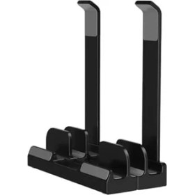 Resim Assess Store Laptop Stand Dikey ve Eğimli 3 Slotlu Ayarlanabilir Masaüstü Organizer Telefon Tablet Uyumlu Kaymaz Silikon Pedli Ergonomik Masa Düzenleyici Pvc Tpu Alaşım Siyah 