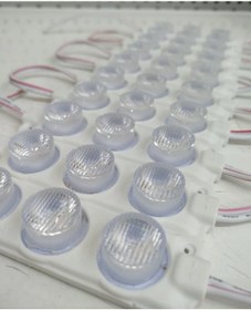 Resim 12 Volt 3’lü Lensli 3 Watt 3030 Reklamcı Modül Gün Işığı - 10 Adet 