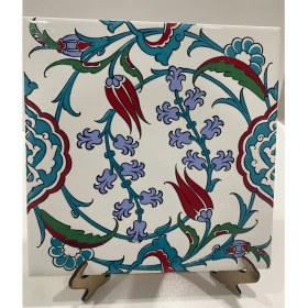 Resim Armada Çini 20x20 Cm Ac 5 İznik Dönence Çiçek Desenli Çini Karo 