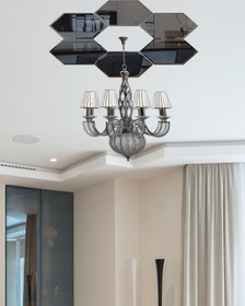 Resim Decorita Ayna | Füme Ayna | 6'lı Takım Altıgen Tavan Aynası 