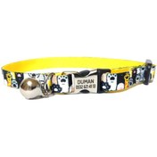 Resim Metal kilitli isimli kedi tasması, kedi isimlik, pati desenli 