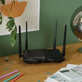 Resim AC1200 Mbps Dual Band Kablosuz 4 x Gigabit Port Fiber Vdsl/adsl Modem Router 