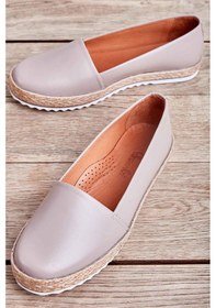 Resim Açık Kum Leather Kadın Espadril K01802021803 Kum 