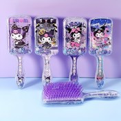 Resim 1 adet sevimli Sanrio tarak - tüm saç stilleri için uygun, pürüzsüz kuaför tasarımı, Halloween temalı Kuromi çizgi film desenli 