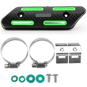 Resim Dianziye Motosiklet Borusu Isıl Korumalı Koruma Kapağı, Abs Malzeme Isı Yalıtımı, Off-road Ve Crf Modifikasyonu, Yeşil Renkli 