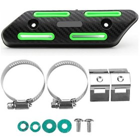 Resim Dianziye Motosiklet Borusu Isıl Korumalı Koruma Kapağı, Abs Malzeme Isı Yalıtımı, Off-road Ve Crf Modifikasyonu, Yeşil Renkli 