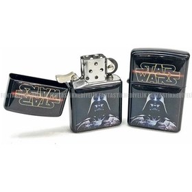 Resim Star Wars Mat Siyah Kapaklı Benzinli Çakmak 