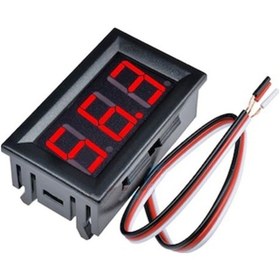 Resim 0.56 Inch Dc 0-100v Digital Kırmızı Voltmetre 3 Telli Panel Tip 