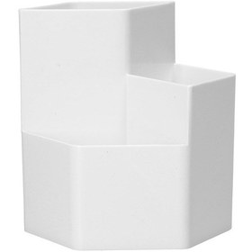 Resim Ganzhoushop Kalemlik 3 Izgara Çok İşlevli Sevimli Plastik Beyaz Kalem Düzenleyici Çalışma Odası Ofis Sınıf İçin 