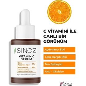 Resim Sinoz Aydınlatıcı %4 C Vitamini Serumu 30ml 