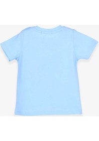 Resim Breeze Erkek Bebek Tişört Bukalemun Baskılı Açık Mavi (9 Ay-3 Yaş) 