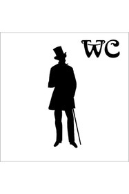 Resim Burada Medikal ve Reklam Wc Lavabo Tuvalet Yönlendirme Etiket Sticker Yapıştırma 15x15cm 