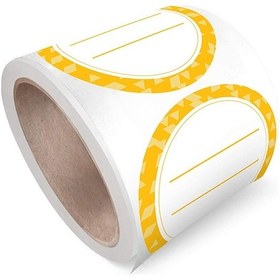 Resim Geeksen Geniş Kullanım Alanlı 50mm Sarı Yazılabilir, Temiz Çıkarılabilir Etiketler - 500 Adet / Rol 