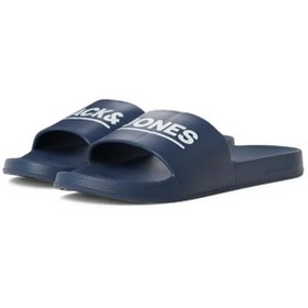 Resim Jack & Jones Jfwollie Slider Erkek Plaj Terliği 12236477 Navy Blazer 