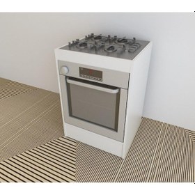 Resim Ankastre Modül Fırın Ve Ocak Dolabı Beyaz 